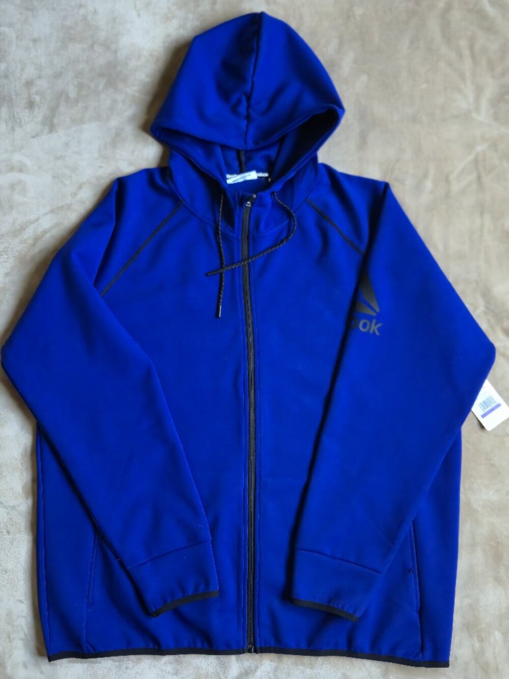 NWT Reebok Skybox Full Zip Hoodie Jacket Cobalt Royal Blue Men's 2XL REM213JK13C